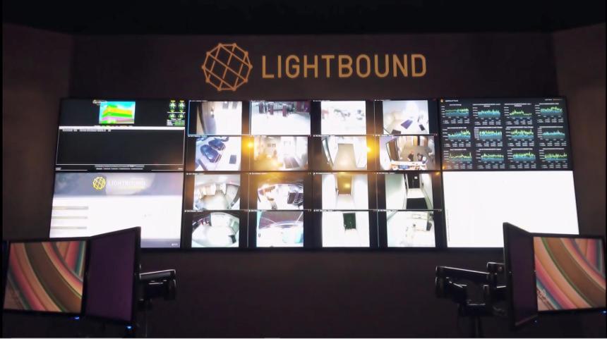 Salle de contrôle Lightbound Centre de commande Centre des opérations réseau Mur vidéo