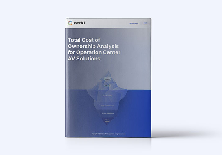 Ebook sur l'analyse du coût total de possession des solutions AV pour centres d'opérations de Userful